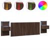 vidaXL Hoofdbord met kastjes 200 cm bewerkt hout bruin eikenkleurig