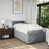 vidaXL Boxspring met matras stof lichtgrijs 80x200 cm