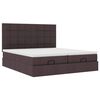 vidaXL Ottoman bed met matrassen 180x200cm stof donkerbruin