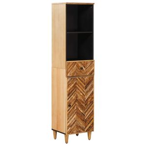vidaXL Badkamerkast Bruin 38 x 33,5 x 160 cm Massief Mango Hout