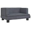 vidaXL Hondenmand 60x40x30 cm fluweel donkergrijs