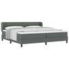 vidaXL Boxspringbed met matras Donkergrijs 200 x 200 cm Stof