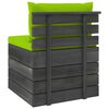 vidaXL 3-delige Loungeset met kussens pallet massief grenenhout