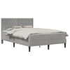vidaXL Bedframe met matras Lichtgrijs 120 x 200 cm Fluweel