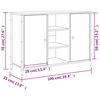 vidaXL Dressoir 100x35x70 cm bewerkt hout zwart