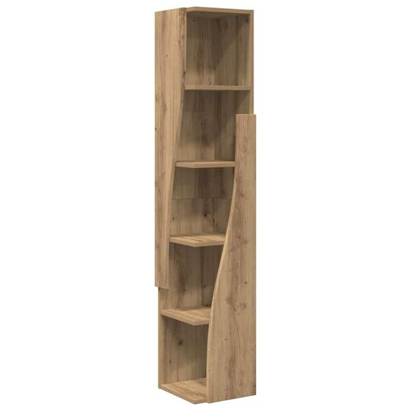 vidaXL Hoekkast Artisan Eiken 27,5x27x140cm Bewerkt hout