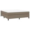 vidaXL Boxspring met matras stof taupe 180x200 cm