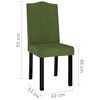 vidaXL Eetkamerstoelen 6 st fluweel donkergroen
