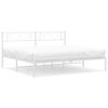 vidaXL Bedframe met hoofdbord metaal wit 200x200 cm