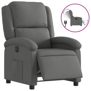 vidaXL Fauteuil elektrisch verstelbaar stof donkergrijs