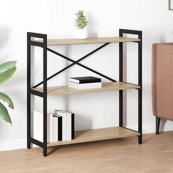 vidaXL Boekenkast Sonoma Eiken 80 x 30 x 85 cm Bewerkt hout