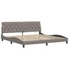 vidaXL Bedframe met LED zonder matras 200x200 cm stof taupe