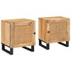 vidaXL Nachtkastje 2 pcs Naturel 40 x 33 x 46 cm