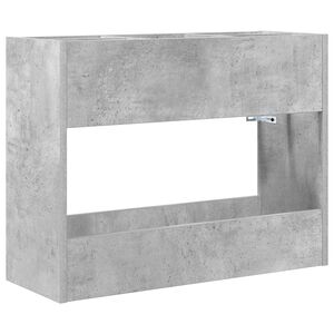 vidaXL Paraplu Standaard Beton Grijs 65 x 24 x 50 cm Bewerkt hout