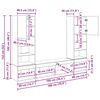 vidaXL TV Wand Eenheden met LED met LED 5 pcs Oud hout Bewerkt hout