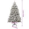 vidaXL Kunstkerstboom met 300 LED Groen en Wit 300 cm PVC en Metaal