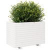 vidaXL Plantenbak 70x40x49,5 cm massief grenenhout wit