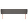 vidaXL Hoofdbord met randen 183x23x78/88 cm kunstleer grijs