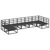 vidaXL Tuinbankenset met kussen 7 pcs Zwart Aluminium