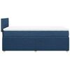 vidaXL Boxspring met matras stof blauw 100x200 cm