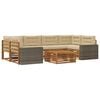 vidaXL Buiten bankenset 7 st Natuurlijk en Beige Polyester