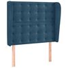 vidaXL Hoofdbord met randen 93x23x118/128 cm fluweel donkerblauw