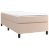vidaXL Boxspring bed kunstleer cappuccinokleurig 80x200 cm