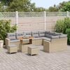 vidaXL Tuin Sofa Set 12 pcs Beige poly rattan
