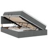 vidaXL LED Opslagbed met Matras Donkergrijs 140 x 190 cm Stof