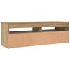 vidaXL Tv-meubel met LED 120x35x40 cm bewerkt hout artisanaal eiken