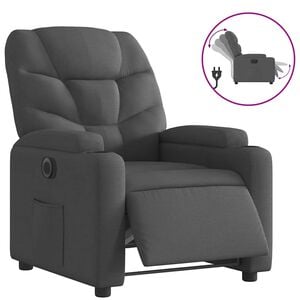 vidaXL Fauteuil elektrisch verstelbaar stof donkergrijs