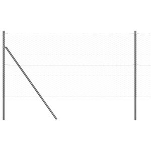 vidaXL Afrasteringspaal Grijs