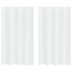 vidaXL Voile Gordijn met gordijnen 2 pcs Wit 175 x 140 cm Polyester