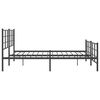 vidaXL Bedframe met hoofd- en voeteneinde metaal zwart 193x203 cm