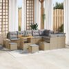 vidaXL Tuin Sofa Set met opslag 12 pcs Beige Poly riet