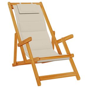 vidaXL Strandstoel 2 pcs Bruin 61.5 x 123 x 82cm Massief acaciahout