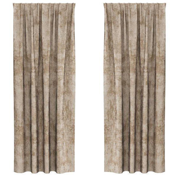 vidaXL Velvet Gordijnen 2 pcs champagne 260 x 140 cm Fluweel
