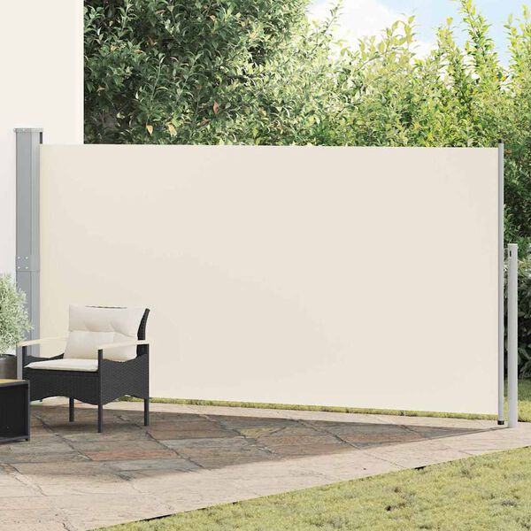 vidaXL Windscherm uittrekbaar 160x500 cm cr&egrave;me