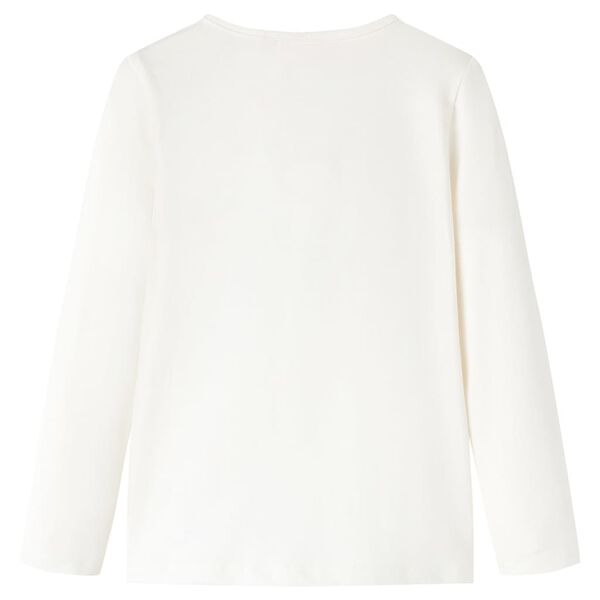 Kindershirt met lange mouwen 116 ecru