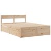 vidaXL Bed met lades en matras massief grenenhout 120x190 cm