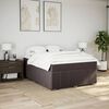 vidaXL Boxspring met matras stof donkerbruin 140x200 cm