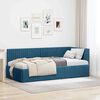 vidaXL Hoekbedframe met hoofdeinde Blauw 90 cm x 200 cm Fluweel