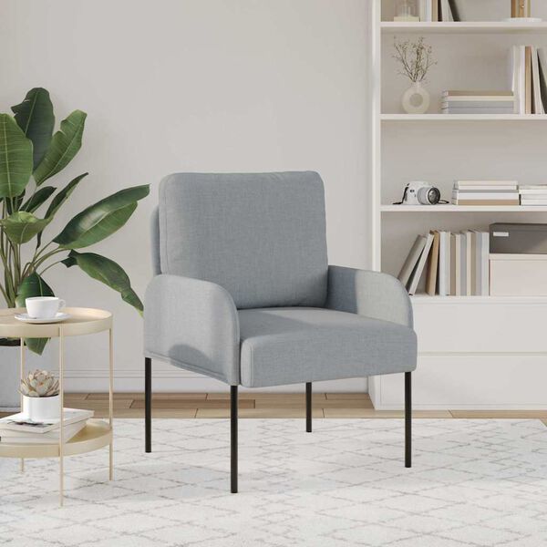 vidaXL Banken met kussen 55cm Lichtgrijs Multiplex