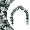 vidaXL Kerstkrans Groen en Wit 270 cm PVC