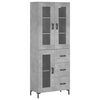 vidaXL Hoge kast 69,5x34x180 cm bewerkt hout betongrijs
