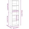 vidaXL Boekenkast 60x30x189 cm bewerkt hout gerookt eikenkleurig