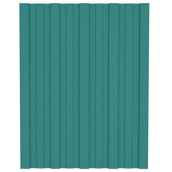vidaXL Dakpaneel 12 pcs Groen 60 x 45 cm Gegalvaniseerd staal