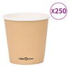 vidaXL 250 st Koffiebekers 120 ml papier bruin