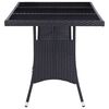 vidaXL 9-delige Tuinset poly rattan zwart
