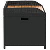 vidaXL Opbergbankje 100x50x52 cm poly rattan en acaciahout zwart